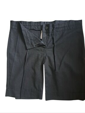 VTG BLUE NOTE Black Linen Blend Shorts Beach Resort Classic Chic Plus 1XL USA
